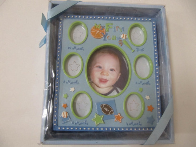 Babies My First Year Photo Frame Button Corner Aluminium Baby Picture Album Babies My First Year Photo Frame Button Corner Aluminium Baby Picture Album