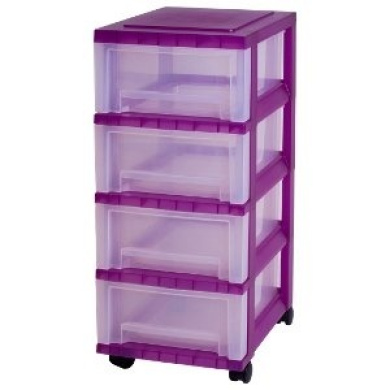 Drawers Storage Drawers With 4 Drawers Plastic Drawers Purple