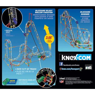 K'NEX Blizzard Blast Roller Coaster Building Set 2day Ship for sale online K'NEX Blizzard Blast Roller Coaster Building Set 2day Ship for sale online