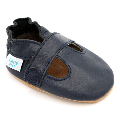 *DISCONTINUED* Dotty Fish Soft Leather Baby Toddler Infant Walking Pram Shoes