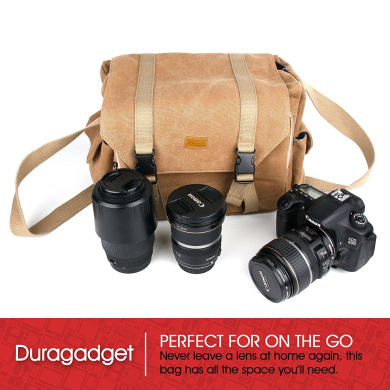 DURAGADGET Light Brown Medium Sized Canvas Carry Bag Compatible with WiMiUS VR 360 Degree Panoramic VR Sports Action Camera DURAGADGET Light Brown Medium Sized Canvas Carry Bag Compatible with WiMiUS VR 360 Degree Panoramic VR Sports Action Camera