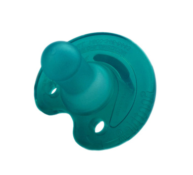 Notched Newborn Soothie Pacifier Green 0-3 Months Hospital Binky Natural