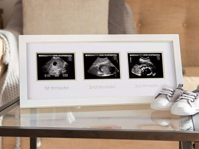 Ultrasound Picture Frame Sonogram Picture Frame Trove Logic Sneak Peek Gift for Expecting Parents White