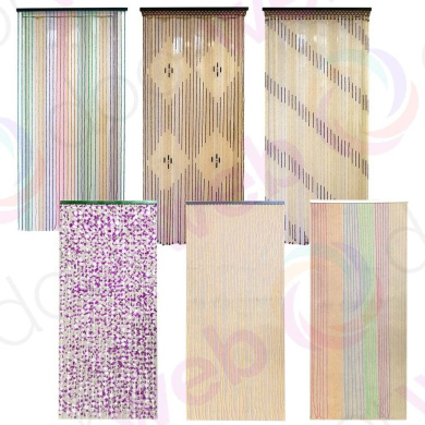 Beaded Door Curtain Wooden Bamboo String Curtains Beads Fly