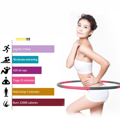 Tonyko Weighted Hula Hoop 1KG Adjustable Foam Padded Fitness Hoop for Exercise and Dance