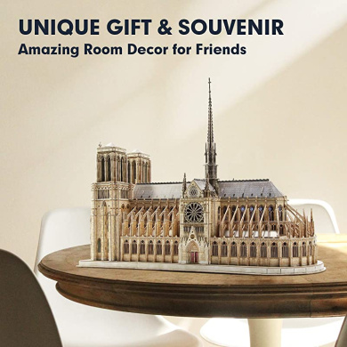 CubicFun 3D Architecture Model Kits Puzzle Challenge for Adults,as Hobbies Gifts,Notre Dame de Paris France