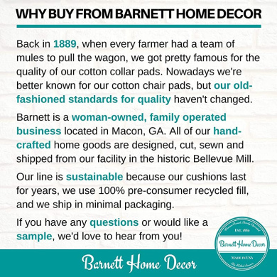 Barnett Home Decor Madrid Grey Dining Chair Pad With Ties Size Standard Latex Foam Fill Cushion Machine Washable Reversible Solid Colour 100 Cotton Made In Usa By - Barnett Home Decor Chair Pads Barnett Home Decor Madrid Grey Dining Chair Pad With Ties Size Standard Latex Foam Fill Cushion Machine Washable Reversible Solid Colour 100 Cotton Made In Usa By - Barnett Home Decor Chair Pads